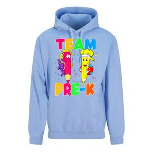 Team Preschool PreK Teacher Student Funny Back To School Gift Unisex Surf Hoodie