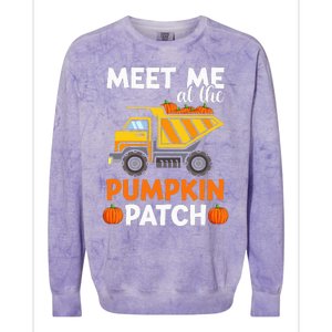 Thanksgiving Pumpkin Patch Truck Colorblast Crewneck Sweatshirt