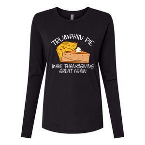 Trumpkin Pie Pumpkin Pie Thanksgiving Womens Cotton Relaxed Long Sleeve T-Shirt