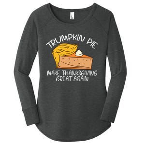 Trumpkin Pie Pumpkin Pie Thanksgiving Women's Perfect Tri Tunic Long Sleeve Shirt