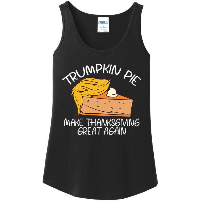 Trumpkin Pie Pumpkin Pie Thanksgiving Ladies Essential Tank