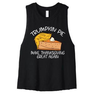 Trumpkin Pie Pumpkin Pie Thanksgiving Women's Racerback Cropped Tank