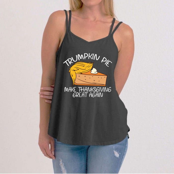 Trumpkin Pie Pumpkin Pie Thanksgiving Women's Strappy Tank