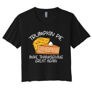 Trumpkin Pie Pumpkin Pie Thanksgiving Women's Crop Top Tee