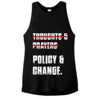 Thoughts & Prayers Policy And Change Ladies PosiCharge Tri-Blend Wicking Tank