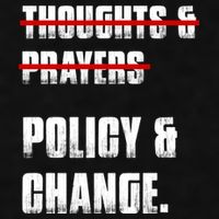 Thoughts & Prayers Policy And Change Ladies PosiCharge Tri-Blend Wicking Tank