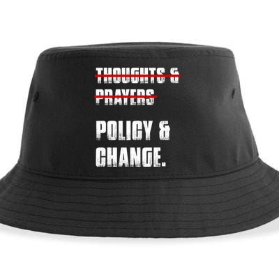 Thoughts & Prayers Policy And Change Sustainable Bucket Hat