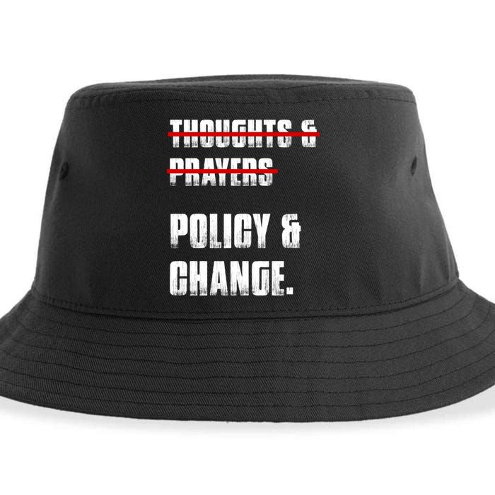 Thoughts & Prayers Policy And Change Sustainable Bucket Hat