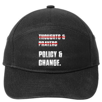 Thoughts & Prayers Policy And Change 7-Panel Snapback Hat