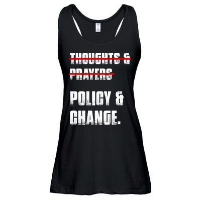 Thoughts & Prayers Policy And Change Ladies Essential Flowy Tank