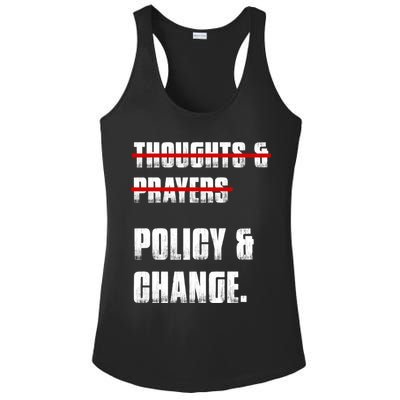 Thoughts & Prayers Policy And Change Ladies PosiCharge Competitor Racerback Tank