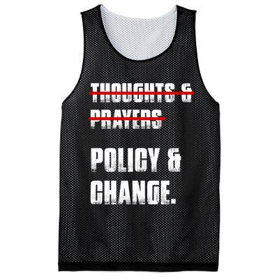 Thoughts & Prayers Policy And Change Mesh Reversible Basketball Jersey Tank