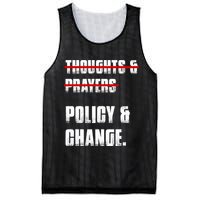 Thoughts & Prayers Policy And Change Mesh Reversible Basketball Jersey Tank