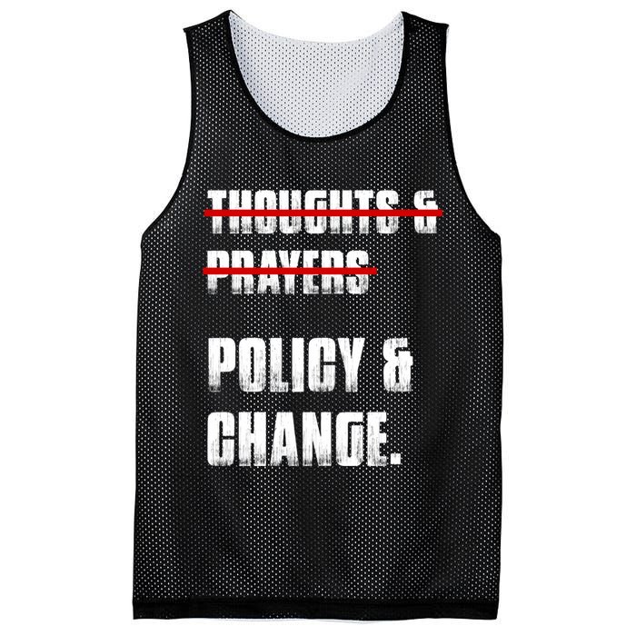 Thoughts & Prayers Policy And Change Mesh Reversible Basketball Jersey Tank