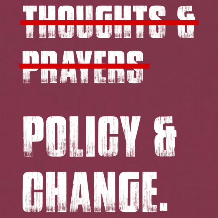 Thoughts & Prayers Policy And Change 16oz Travel Tumbler