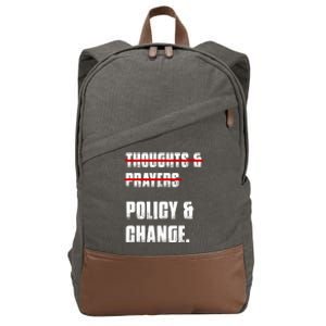 Thoughts & Prayers Policy And Change Cotton Canvas Backpack