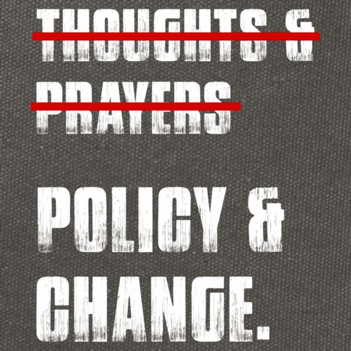 Thoughts & Prayers Policy And Change Cotton Canvas Backpack