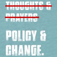 Thoughts & Prayers Policy And Change Sueded Cloud Jersey T-Shirt