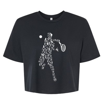 Tennis Positions Player Balls Bella+Canvas Jersey Crop Tee