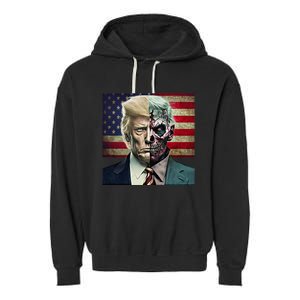 Two-Faced Politicians Presidential Election 2024 Trump  Garment-Dyed Fleece Hoodie