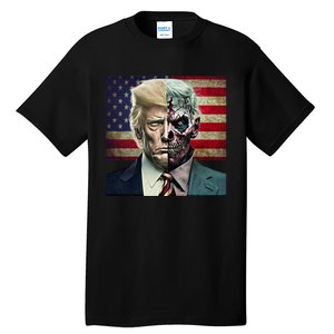 Two-Faced Politicians Presidential Election 2024 Trump  Tall T-Shirt