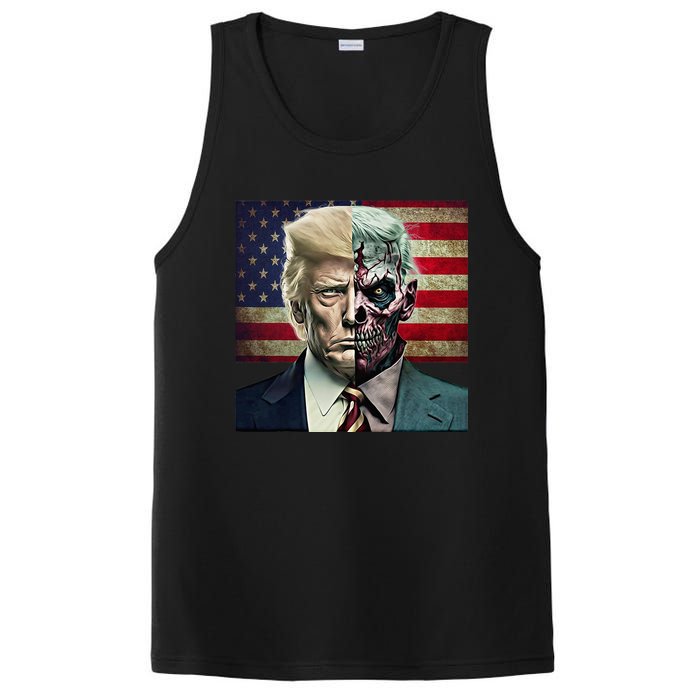 Two-Faced Politicians Presidential Election 2024 Trump  PosiCharge Competitor Tank