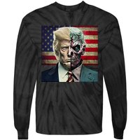 Two-Faced Politicians Presidential Election 2024 Trump  Tie-Dye Long Sleeve Shirt