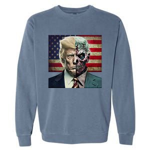 Two-Faced Politicians Presidential Election 2024 Trump  Garment-Dyed Sweatshirt