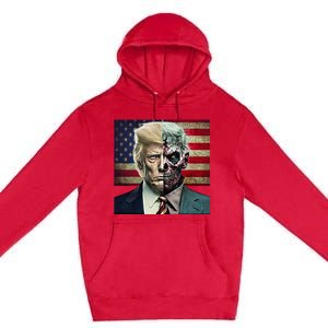 Two-Faced Politicians Presidential Election 2024 Trump  Premium Pullover Hoodie