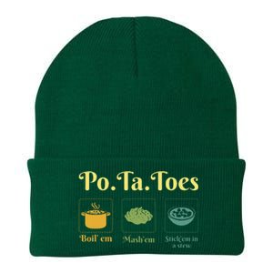 Taters Potatoes Potato Boil Em Stick Em In A Stew Knit Cap Winter Beanie