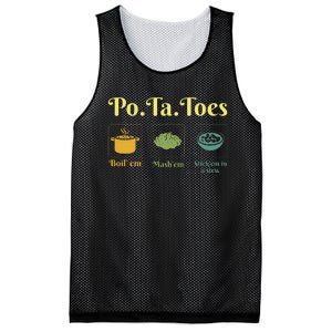 Taters Potatoes Potato Boil Em Stick Em In A Stew Mesh Reversible Basketball Jersey Tank