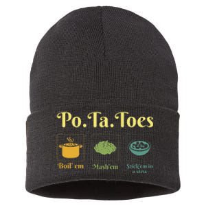 Taters Potatoes Potato Boil Em Stick Em In A Stew Sustainable Knit Beanie