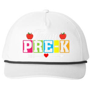 Team PreK PreSchool Teacher Student Back To School Snapback Five-Panel Rope Hat