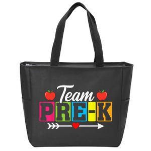 Team PreK PreSchool Teacher Student Back To School Zip Tote Bag