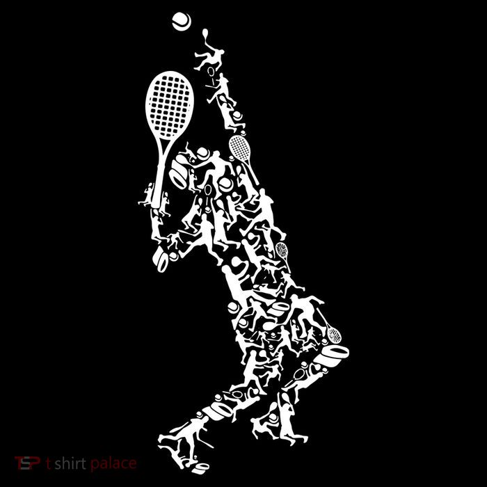 Tennis Player Positions Balls Racket In Drawing 16 in Basic Backpack