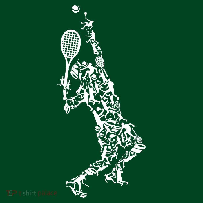 Tennis Player Positions Balls Racket In Drawing Button