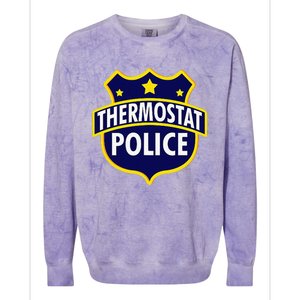 Thermostat Police Pocket Funny Dads Birthday Fathers Day Colorblast Crewneck Sweatshirt