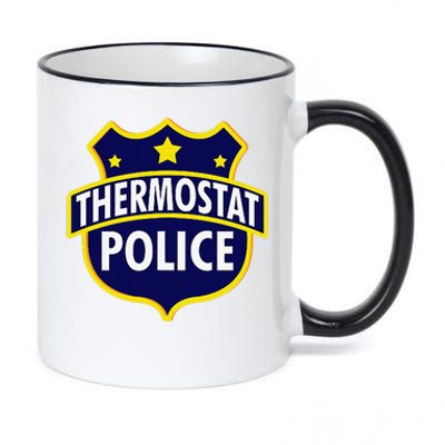 Thermostat Police Pocket Funny Dads Birthday Fathers Day 11oz Black Color Changing Mug