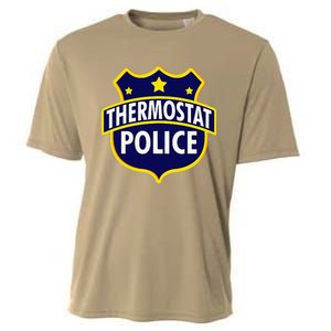 Thermostat Police Pocket Funny Dads Birthday Fathers Day Cooling Performance Crew T-Shirt