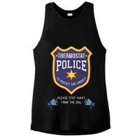 Thermostat Police Please Step Away From The Dial Dad Jokes Ladies PosiCharge Tri-Blend Wicking Tank