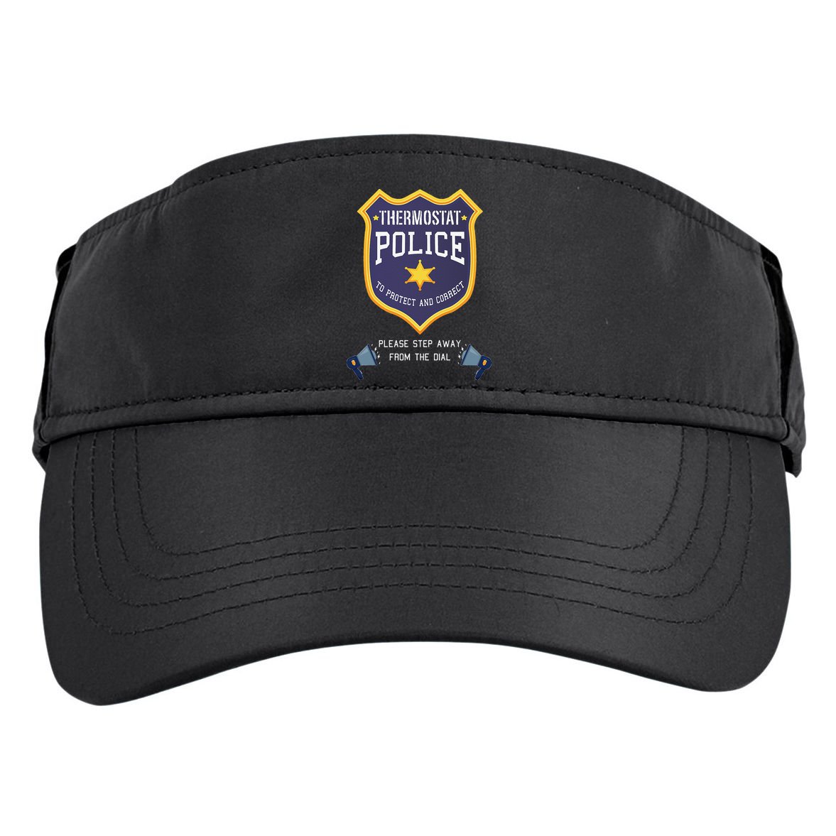 Thermostat Police Please Step Away From The Dial Dad Jokes Adult Drive Performance Visor