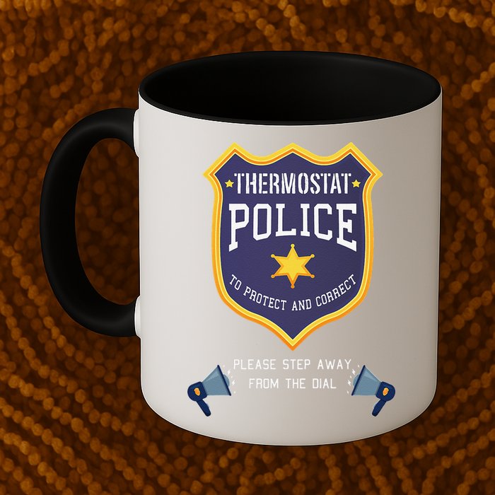 Thermostat Police Please Step Away From The Dial Dad Jokes Mug