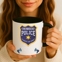 Thermostat Police Please Step Away From The Dial Dad Jokes Mug