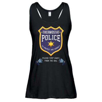 Thermostat Police Please Step Away From The Dial Dad Jokes Ladies Essential Flowy Tank