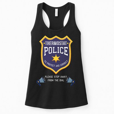 Thermostat Police Please Step Away From The Dial Dad Jokes Womens Tank Top