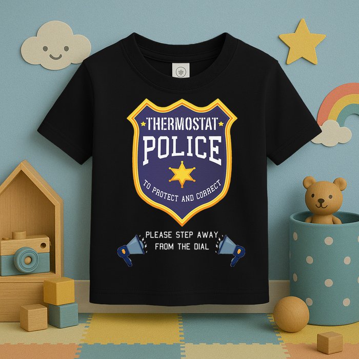 Thermostat Police Please Step Away From The Dial Dad Jokes Toddler T-Shirt