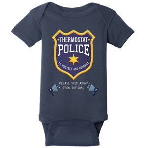 Thermostat Police Please Step Away From The Dial Dad Jokes Baby Bodysuit