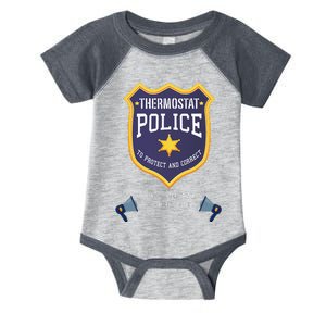 Thermostat Police Please Step Away From The Dial Dad Jokes Infant Baby Jersey Bodysuit