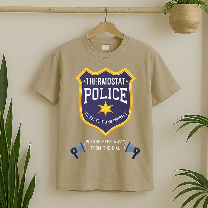 Thermostat Police Please Step Away From The Dial Dad Jokes T-Shirt