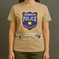 Thermostat Police Please Step Away From The Dial Dad Jokes T-Shirt